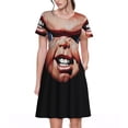 thumbnail image 1 of Lsque Chucky Print Women's Casual Dress T-Shirt Summer Short Sleeve Scoop Neck Swing Dresses, 1 of 1
