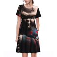 thumbnail image 1 of Lsque Chucky Print Women's Casual Dress T-Shirt Summer Short Sleeve Scoop Neck Swing Dresses, 1 of 7