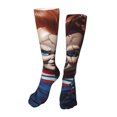 thumbnail image 1 of Lsque Chucky Print Women's Men's Novelty 20in Crew Socks Cotton Socks Knee High Socks for Walking,Running,Nurses,Pregnancy, 1 of 6