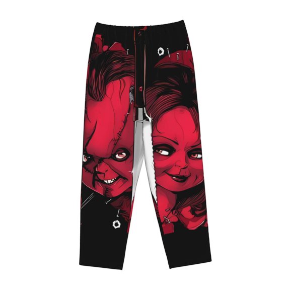 Lsque Chucky Print Women's Pajama Pants, Lounge Pant - Comfortable Home Wear,Elastic Waistband, Stylish Design-Large