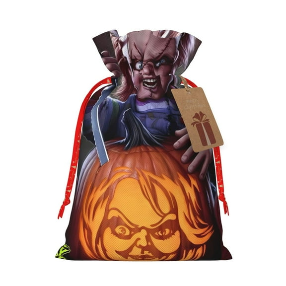 Lsque Chucky for Christmas Gift Bags ,Party Gift Bag, Christmas Goody Bags for Christmas Holidays Party Favors and Presents-Small