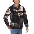 thumbnail image 1 of Lsque Chucky for Mens Full-zip Hoodie, Zip-up Pullover Hooded Sweatshirt, Kangaroo Pocket Hoodie Ideal for Daily Wear, Travel, and Home-Large, 1 of 8