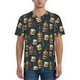 thumbnail image 1 of Lsque Cigar Pattern Mens Polo Golf Shirts Funny Graphics Shorts Sleeve Button Shirts Baseball T-shirt-4X-Large, 1 of 7
