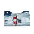 thumbnail image 1 of Lsque Circular Lighthouse Printed Long Tissue Box Cover Holder, Facial Paper Organizer Dispenser,Triangle with Bottom Belt, PVC Leather Decorative Organizer, 1 of 9