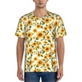 thumbnail image 1 of Lsque Classical Cute Sunflower Pattern Mens Polo Golf Shirts Funny Graphics Shorts Sleeve Button Shirts Baseball T-shirt-3X-Large, 1 of 7