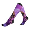 thumbnail image 1 of Lsque Closeup Honeybee on Flower Pattern Sport Compression Socks for Men & Women 15-20 mmHg Knee High Nurse Pregnant Running Medical and Travel Athletic, 1 of 6