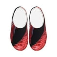 thumbnail image 1 of Lsque Closeup Red Flamingo Portrait Pattern Womens Comfort Cotton on Scuff With Memory Foam and Anti-skid Sole Slipper-39/40, 1 of 7
