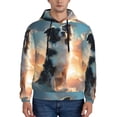 thumbnail image 1 of Lsque Cloud Border Collie Pattern Casual Men's Hoodie,Hooded Sweatshirt with Kangaroo Pocket,Pullover Hoodie-XX-Large, 1 of 7