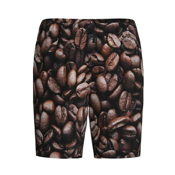 Lsque Coffee Bean Mens Sleep Pajama Shorts,Short Pajama Pants, Cotton Ultra-Soft Knit-XX-Large