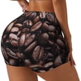thumbnail image 1 of Lsque Coffee Bean Pattern High Waisted Biker Shorts for Women-Tummy Control Fitness Athletic Workout Running Yoga Gym Shorts,Moisture-Wicking-Small, 1 of 9