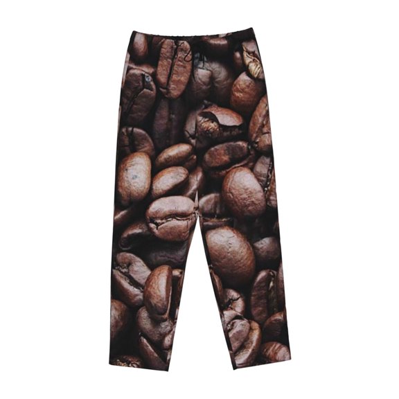 Lsque Coffee Bean Print Women's Pajama Pants, Lounge Pant - Comfortable Home Wear,Elastic Waistband, Stylish Design-Small