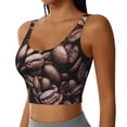 thumbnail image 1 of Lsque Coffee Bean Printed Women'S Sports Bra, Compression, Moisture Wicking, High-Impact Sports Bra For Women,Supportive sports bra-Medium, 1 of 9