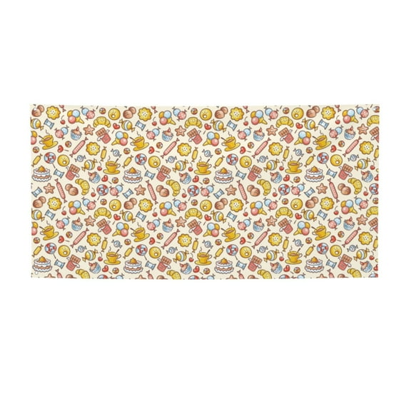 Lsque Coffee Donuts Pattern Party Banner, Festive Banner , Holiday Celebrations and Events for Carnival Birthday Party Festival Decorations-Medium