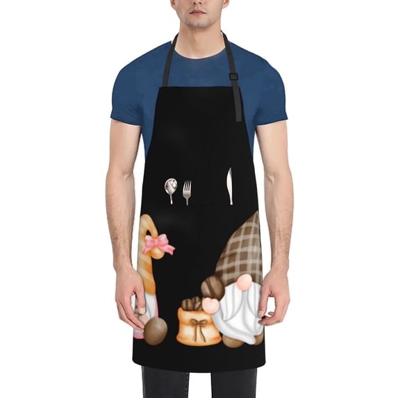 Lsque Coffee Gnome (2) Waterproof Apron Chef Aprons for Men Heavy Duty Chemical Work Apron Extra Long Grilling Aprons with Adjustable Bib Apron