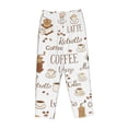 thumbnail image 1 of Lsque Coffee Print Women's Pajama Pants, Lounge Pant - Comfortable Home Wear,Elastic Waistband, Stylish Design-Small, 1 of 9