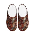 thumbnail image 1 of Lsque Coffee Stamp Pattern Womens Comfort Cotton on Scuff With Memory Foam and Anti-skid Sole Slipper-40/41, 1 of 7