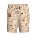 thumbnail image 1 of Lsque Coffee Time Mens Sleep Pajama Shorts,Short Pajama Pants, Cotton Ultra-Soft Knit-X-Large, 1 of 9