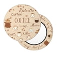 thumbnail image 1 of Lsque Coffee Time Round Bar chair cushion covers Velvet Fabric Premium Comfort Protects from Scratches and Stains for 14-17 Inch Chair- 12 inch, 1 of 7