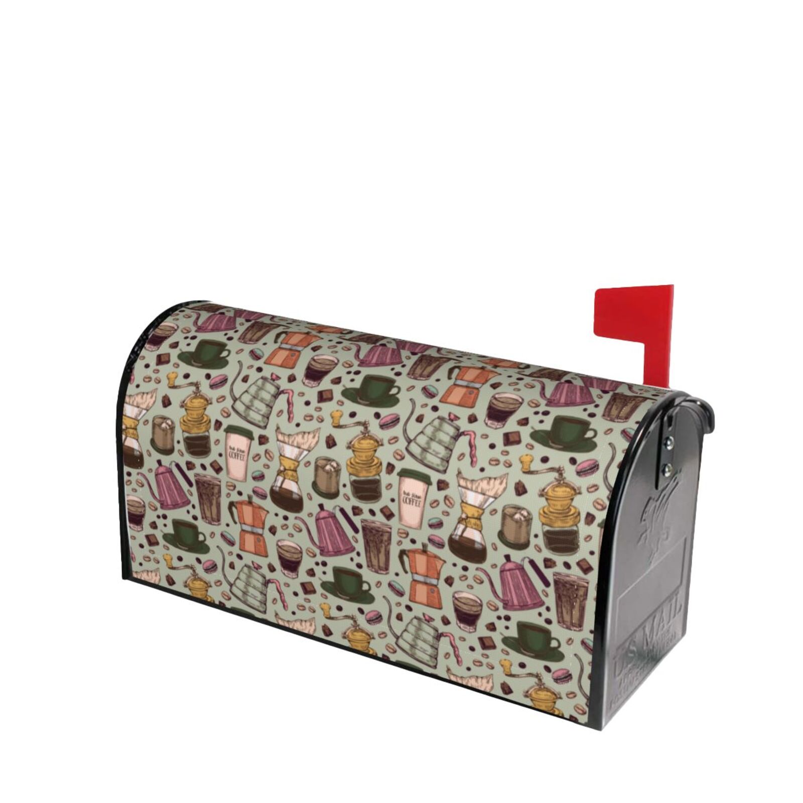 Lsque Coffee pots cup Mailbox Cover Standard Size Mailbox