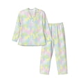 thumbnail image 1 of Lsque Color Rabbit Pattern Long Sleeve Pajama Set for Men - Soft 2-Piece Sleepwear and Loungewear Set with Pockets, Comfy Nightwear-X-Large, 1 of 7
