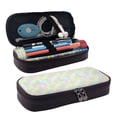 thumbnail image 1 of Lsque Color Rabbit Printed Big Capacity PU Leather Pencil Case Large Pencil Pouch Stationery Pen Bag Pencil Holder for Teen, 1 of 6