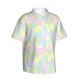 thumbnail image 1 of Lsque Color Rabbit pattern Hawaiian Shirt for Men, Unisex Summer Beach Casual Short Sleeve Button Down Shirts-XX-Large, 1 of 9