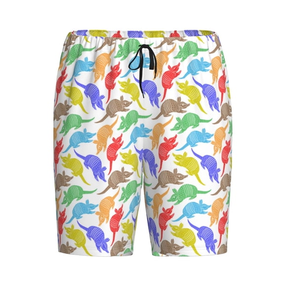 Lsque Colored Armadillos Mens Sleep Pajama Shorts,Short Pajama Pants, Cotton Ultra-Soft Knit-3X-Large