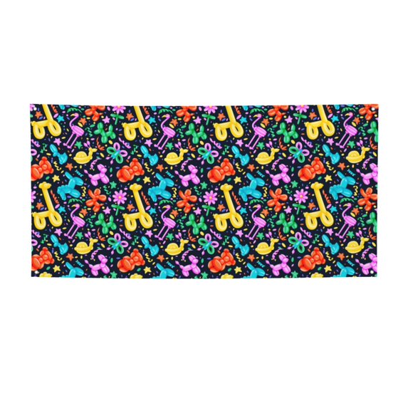 Lsque Colorful Air Balloons1 Pattern Party Banner, Festive Banner , Holiday Celebrations and Events for Carnival Birthday Party Festival Decorations-Medium