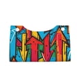 thumbnail image 1 of Lsque Colorful Arrow Graffiti Pattern Printed Long Tissue Box Cover Holder, Facial Paper Organizer Dispenser,Triangle with Bottom Belt, PVC Leather Decorative Organizer, 1 of 9