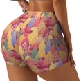 thumbnail image 1 of Lsque Colorful Autumn Forest Trees Pattern High Waisted Biker Shorts for Women-Tummy Control Fitness Athletic Workout Running Yoga Gym Shorts,Moisture-Wicking-Large, 1 of 9