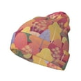 thumbnail image 1 of Lsque Colorful Autumn Forest Trees Pattern Knitted Beanie, Unisex Winter Hat, Knit Hat Winter Beanies Thick Fisherman Beanies Cuffed Plain Skull Caps, 1 of 6
