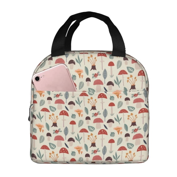 Lsque Colorful Autumn Pattern Lunch Bag Women/Men Insulated Lunch Box,Small Leakproof Cooler Food Lunch Containers Reusable High Capacity Lunch Tote Bags