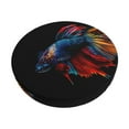 thumbnail image 1 of Lsque Colorful Betta Fish Pattern Round Bar chair cushion covers Velvet Fabric Premium Comfort Protects from Scratches and Stains for 14-17 Inch Chair-14 inch, 1 of 7