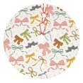thumbnail image 1 of Lsque Colorful Bow Knots1 Print Christmas Tree Skirt, Tree Skirt with Ties or Velcro, Perfect for Holiday Decorations, Halloween, and New Year-48", 1 of 7