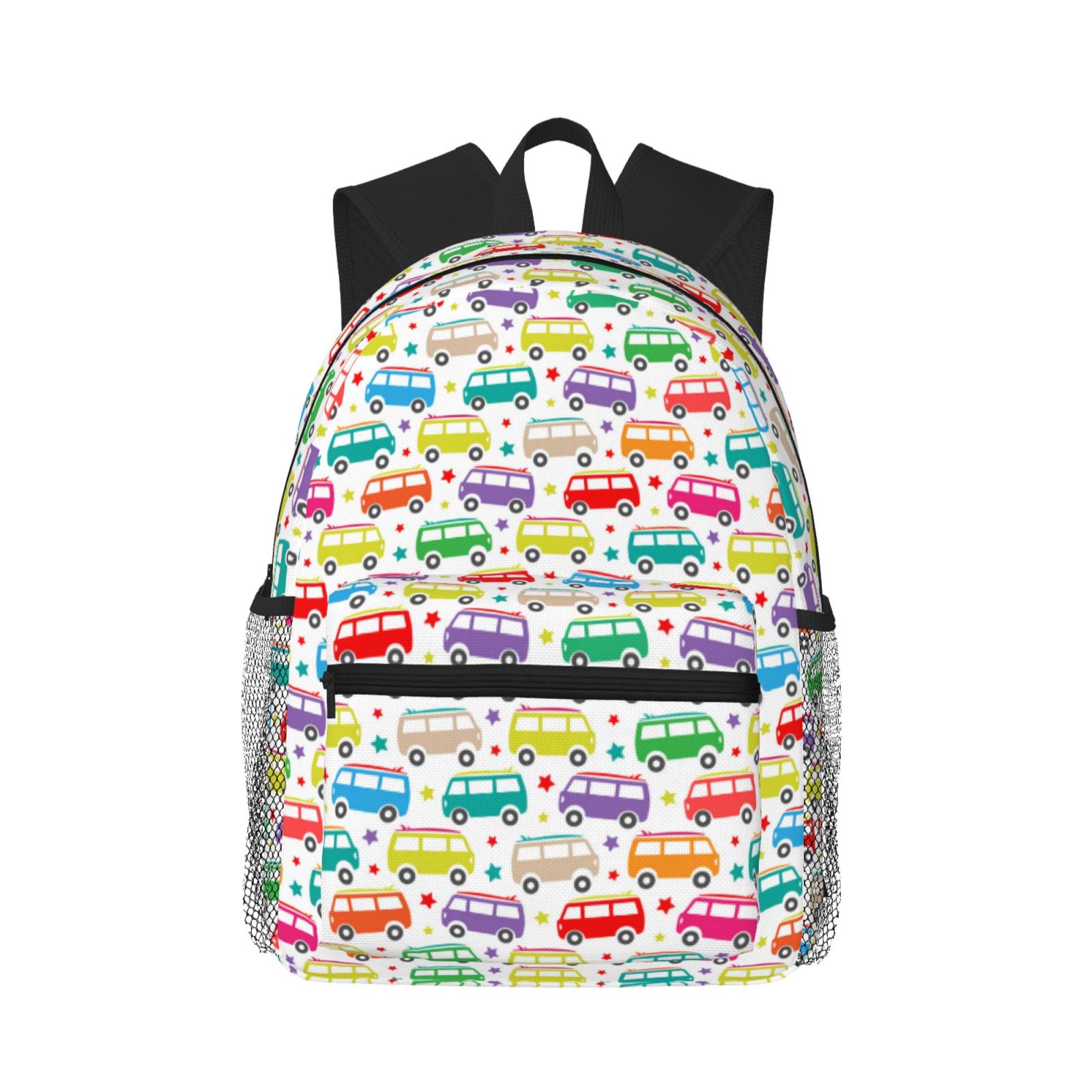 Lsque Colorful Bus Classic Casual Backpack - Large Capacity Water ...