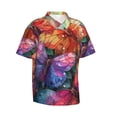 thumbnail image 1 of Lsque Colorful Butterfly Cluster pattern Hawaiian Shirt for Men, Unisex Summer Beach Casual Short Sleeve Button Down Shirts-3X-Large, 1 of 9