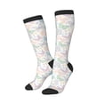 thumbnail image 1 of Lsque Colorful Butterfly Printed Crew Socks Men's Women's LightWeight Thin Casual Calf Socks ,Knee High Socks,Cotton Socks, 1 of 9