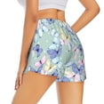 thumbnail image 1 of Lsque Colorful Butterfly Printed Women's Running Shorts with Liner Pockets,Elastic Quick Dry Workout Athletic Gym Yoga Shorts,Womens High Waist Shorts-X-Large, 1 of 9