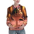 thumbnail image 1 of Lsque Colorful Cake Ice Cream Pattern Casual Women's Hoodie,Hooded Sweatshirt with Kangaroo Pocket,Pullover Hoodie with Eye-catching Drawstrings-Medium, 1 of 7