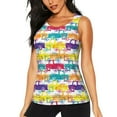 thumbnail image 1 of Lsque Colorful Car Printed Workout Tank Tops for Women, Athletic Sports Tank Tops, Compression Sleeveless Dry Fit Shirts,Sleeveless Yoga Shirt-Medium, 1 of 9