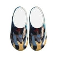 thumbnail image 1 of Lsque Colorful Cow Pasture Pattern Womens Comfort Cotton on Scuff With Memory Foam and Anti-skid Sole Slipper-46/47, 1 of 7