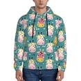 thumbnail image 1 of Lsque Colorful Cow Pattern Casual Men's Hoodie,Hooded Sweatshirt with Kangaroo Pocket,Pullover Hoodie-Small, 1 of 7