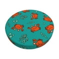 thumbnail image 1 of Lsque Colorful Crab Pattern Round Bar chair cushion covers Velvet Fabric Premium Comfort Protects from Scratches and Stains for 14-17 Inch Chair-12 inch, 1 of 7