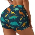 thumbnail image 1 of Lsque Colorful Dinosaur Pattern High Waisted Biker Shorts for Women-Tummy Control Fitness Athletic Workout Running Yoga Gym Shorts,Moisture-Wicking-X-Large, 1 of 9