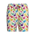 thumbnail image 1 of Lsque Colorful Dinosaurs Mens Sleep Pajama Shorts,Short Pajama Pants, Cotton Ultra-Soft Knit-Medium, 1 of 9
