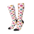 thumbnail image 1 of Lsque Colorful Donuts Printed Crew Socks Men's Women's LightWeight Thin Casual Calf Socks ,Knee High Socks,Cotton Socks, 1 of 9