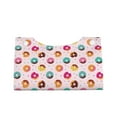 thumbnail image 1 of Lsque Colorful Donuts Printed Long Tissue Box Cover Holder, Facial Paper Organizer Dispenser,Triangle with Bottom Belt, PVC Leather Decorative Organizer, 1 of 9