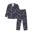 thumbnail image 1 of Lsque Colorful Dreamcatcher1 Pattern Long Sleeve Pajama Set for Men - Soft 2-Piece Sleepwear and Loungewear Set with Pockets, Comfy Nightwear-Medium, 1 of 7