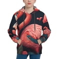 thumbnail image 1 of Lsque Colorful Floral Flamingo Patten Youth Hoodie Sweatshirt Pullover with Kangaroo Pocket Boys and Girls Hoodie Warm Hoodie for Kids-Small, 1 of 6