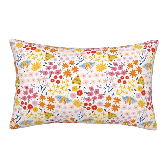 Lsque Colorful Floral Pattern Pillow Case – Soft & Cozy Throw Pillow Cover, Hypoallergenic Cushion Case for Sleeping Women with Envelope Closure-16"x24"